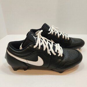 Nike Jordan 1 Low TD Football Cleat Black/White (Panda) Men's SZ 8 FJ6245-001